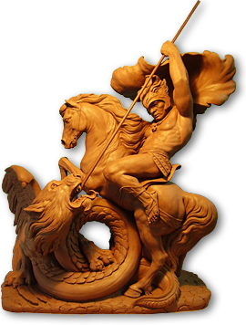 artistic sculptures in clay (terracotta)